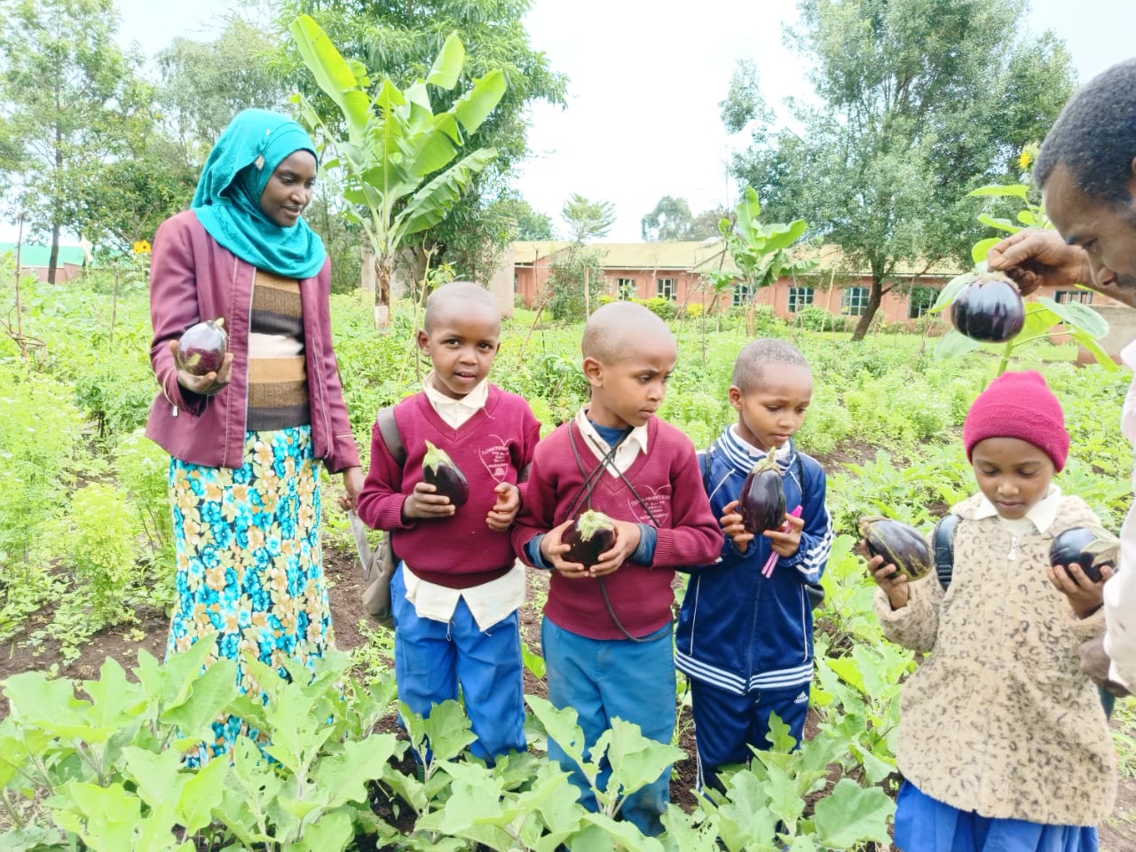 Children in the school garden